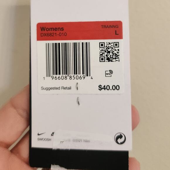 NWT Nike Women's Swoosh Medium Support Padded Sports Bra Black L - Picture 5 of 7